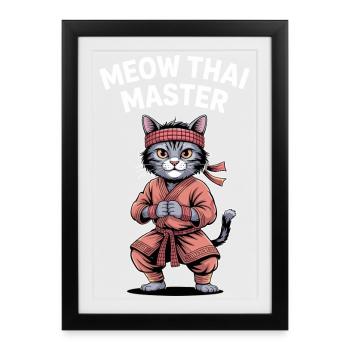 Champion de Thaï Miaou - Affiche encadrée (27 × 37 cm) - noir - Devant