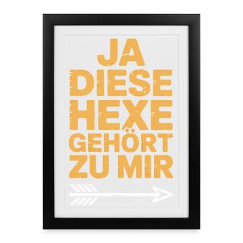 This witch belongs to me Halloween - Framed poster (27 × 37 cm) - black - Front