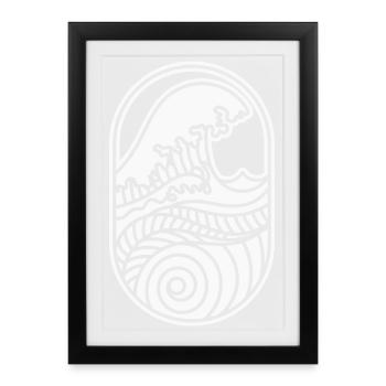 Your New Wave – Coast, Sun & Surf Vibes - Framed poster (27 × 37 cm) - black - Front