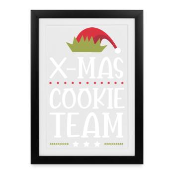 L’équipe des biscuits de Noël - Affiche encadrée (27 × 37 cm) - noir - Devant