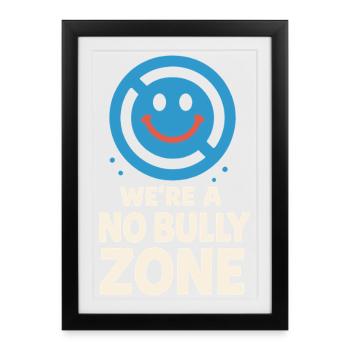 Sympathie anti-harcèlement, Lève-toi - Affiche encadrée (27 × 37 cm) - noir - Devant