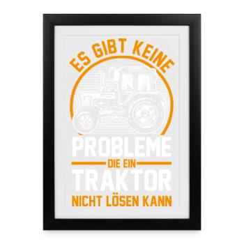 Tractor Farmer Farmer Tractor Driver Tractor - Framed poster (27 × 37 cm) - black - Front