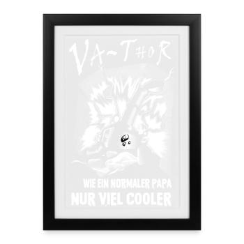 Viking Norseman Like A Normal Dad - Framed poster (27 × 37 cm) - black - Front