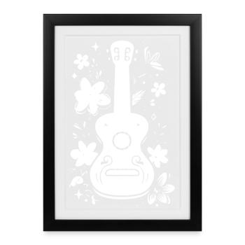 Ukulele Graphics - Framed poster (27 × 37 cm) - black - Front