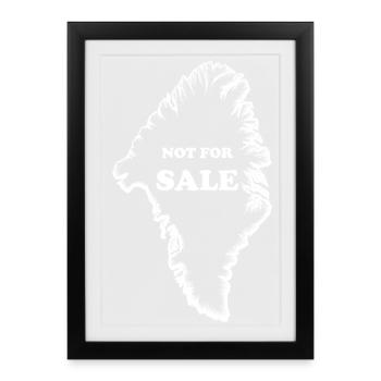 Le Groenland n’est pas à vendre - Groenland libre - Affiche encadrée (27 × 37 cm) - noir - Devant