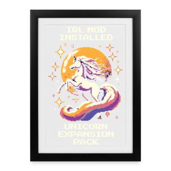 IRL Mod Installed | Unicorn Fantasy - Framed poster (27 × 37 cm) - black - Front