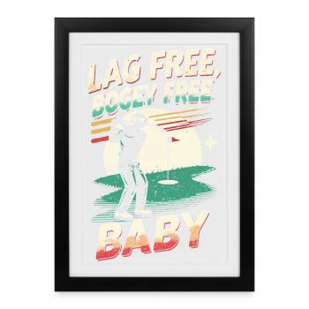 Golf Simulator Lag Free Bogey Free - Framed poster (27 × 37 cm) - black - Front