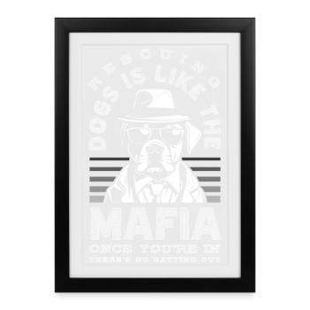 Funny Animal Rescue Sayings Adopt - Framed poster (27 × 37 cm) - black - Front