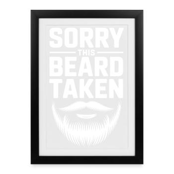 Désolé que cette barbe soit enlevée - Affiche encadrée (27 × 37 cm) - noir - Devant