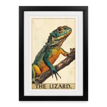 Lézard des lézards - Affiche encadrée (27 × 37 cm) - noir - Devant