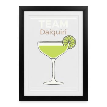 Équipe de cocktails de soirée de jeune fille Daiquiri - Affiche encadrée (27 × 37 cm) - noir - Devant