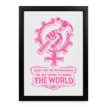 Féminisme Féministe Féministe - Affiche encadrée (27 × 37 cm) - noir - Devant