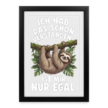 J’ai déjà reporté cet humour paresseux - Affiche encadrée (27 × 37 cm) - noir - Devant