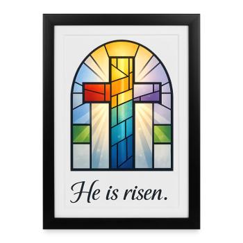 he is risen - Framed poster (27 × 37 cm) - black - Front