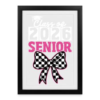 Class of 2026 Senior Graduation - Framed poster (27 × 37 cm) - black - Front