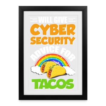 Funny Cybersecurity IT Support IT Security Network - Framed poster (27 × 37 cm) - black - Front