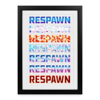 Respawn Neon Gradient Logo Style - Framed poster (27 × 37 cm) - black - Front