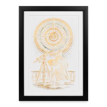 Astronomy Astronomer Star Chart - Framed poster (27 × 37 cm) - black - Front