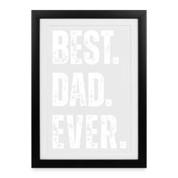 Meilleur papa de tous les temps - Affiche encadrée (27 × 37 cm) - noir - Devant