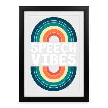 Speech Therapy Speech Therapist - Framed poster (27 × 37 cm) - black - Front