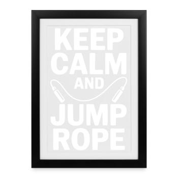 Keep Calm and Jump Rope - Framed poster (27 × 37 cm) - black - Front