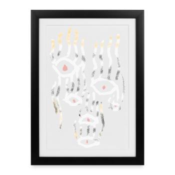 Symbole viking - Volüspa - Affiche encadrée (27 × 37 cm) - noir - Devant