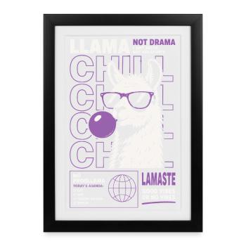 Dernier manège à faire la fête - Affiche encadrée (27 × 37 cm) - noir - Devant