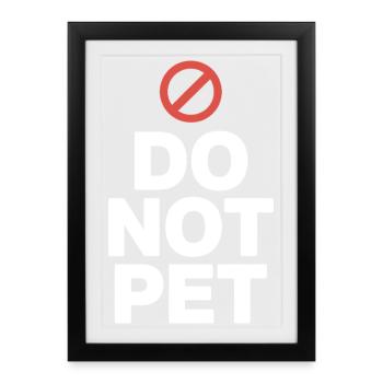 Do Not Pet Introvertiert Abstand Ruhe Anti Social - Gerahmtes Poster (27 × 37 cm) - Schwarz - Vorne