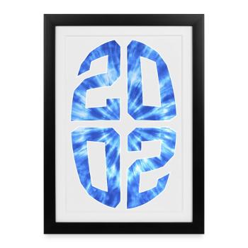 24 JAHRE ALT 2002 24. GEBURTSTAG - Gerahmtes Poster (27 × 37 cm) - Schwarz - Vorne