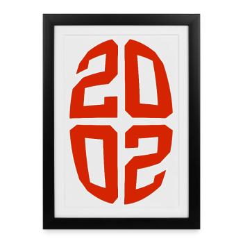 24 JAHRE ALT 2002 24. GEBURTSTAG - Gerahmtes Poster (27 × 37 cm) - Schwarz - Vorne