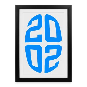 24 JAHRE ALT 2002 24. GEBURTSTAG - Gerahmtes Poster (27 × 37 cm) - Schwarz - Vorne