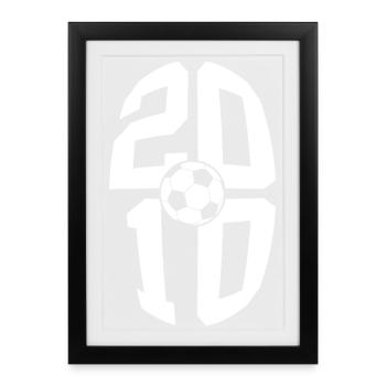 16 ANS DE NAISSANCE EN 2010 FOOTBALL 16E ANNIVERSAIRE - Affiche encadrée (27 × 37 cm) - noir - Devant