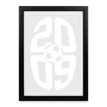 17 ANS DE NAISSANCE 2009 FOOTBALL 17E ANNIVERSAIRE - Affiche encadrée (27 × 37 cm) - noir - Devant