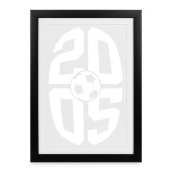 21 YEARS BORN 2005 FOOTBALL 21ST BIRTHDAY - Framed poster (27 × 37 cm) - black - Front