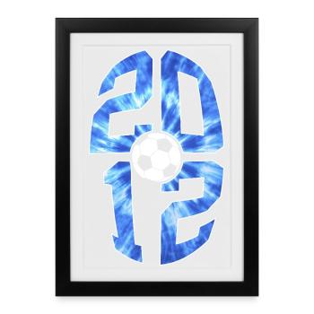 14 YEARS BORN 2012 FOOTBALL 14TH BIRTHDAY - Framed poster (27 × 37 cm) - black - Front