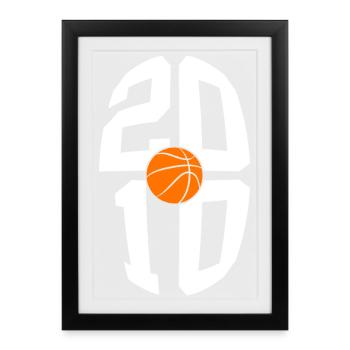 16E ANNIVERSAIRE DU BASKETBALL VINTAGE 2010 - Affiche encadrée (27 × 37 cm) - noir - Devant