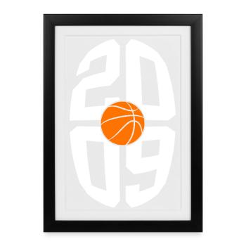 17E ANNIVERSAIRE DU BASKETBALL VINTAGE 2009 - Affiche encadrée (27 × 37 cm) - noir - Devant