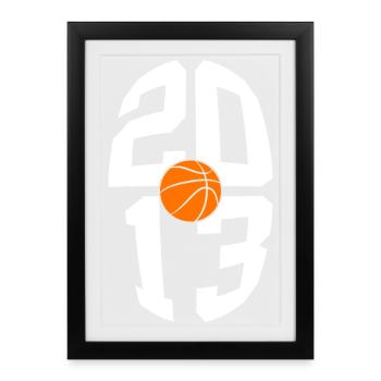 13E ANNIVERSAIRE DU BASKETBALL VINTAGE 2013 - Affiche encadrée (27 × 37 cm) - noir - Devant