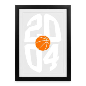 BORN 2004 BASKETBALL 22ND BIRTHDAY - Framed poster (27 × 37 cm) - black - Front