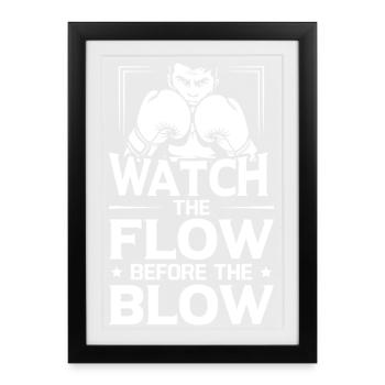 Watch The Flow Boxing Gloves - Framed poster (27 × 37 cm) - black - Front