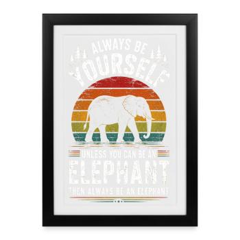 Sois toujours toi-même - Gerahmtes Poster (27 × 37 cm) - Schwarz - Vorne