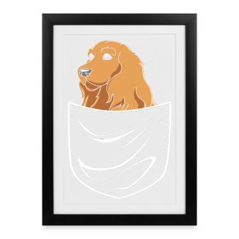 Cocker Spaniel - Affiche encadrée (27 × 37 cm) - noir - Devant