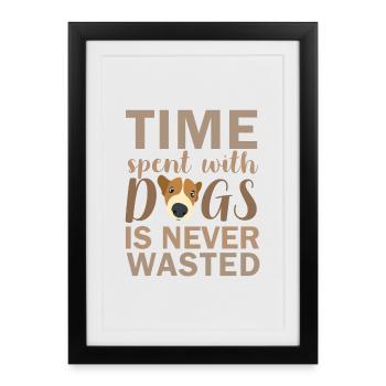 Temps passé avec les chiens - Affiche encadrée (27 × 37 cm) - noir - Devant