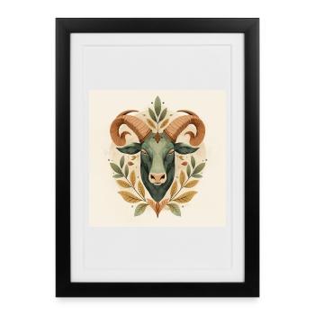 Bull's Head - Framed poster (27 × 37 cm) - black - Front