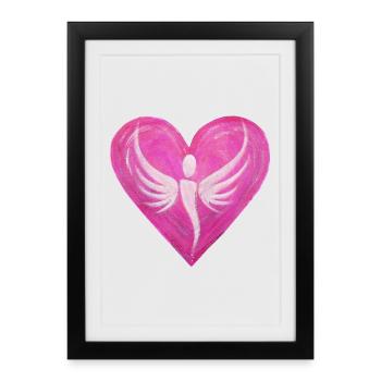 Anges de l’amour - Sonja Ariel de Staden - Affiche encadrée (27 × 37 cm) - noir - Devant