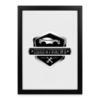 Company shirt - Framed poster (27 × 37 cm) - black - Front