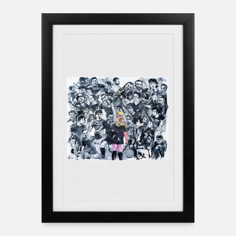 Football - Affiche encadrée (27 × 37 cm) - noir