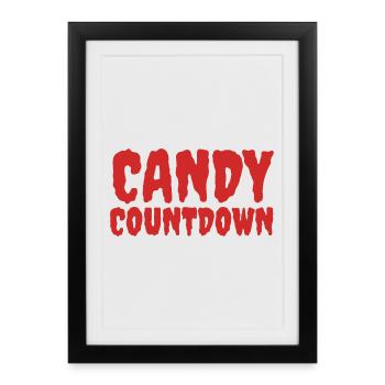 Vivid Candy Countdown Title Design - Framed poster (27 × 37 cm) - black - Front