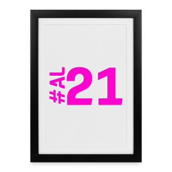 AL21 - Gerahmtes Poster (27 × 37 cm) - Schwarz - Vorne