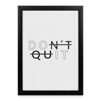 N’arrête pas _Do - Affiche encadrée (27 × 37 cm) - noir - Devant